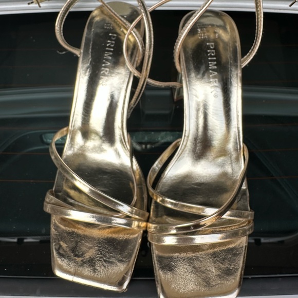 Primark Metallic Gold Heels - Picture 1 of 2